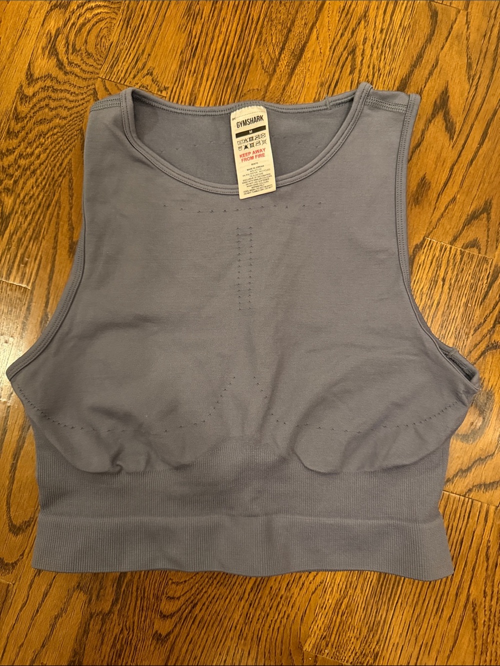 Gymshark Women's Seamless Crop Tank Top - Dusty Blue Gray